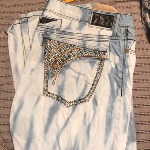 Men’s Robin’s Jeans light blue acid wash